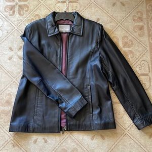 Black New Zealand lamb skin Leather Jacket size XL Juliet Michelle by Adler